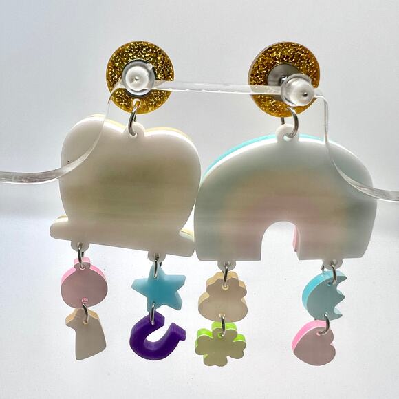 Lucky Charms Earrings - St Patricks Earrings - Rainbow Earrings - Cereal Earring - Picture 6 of 10